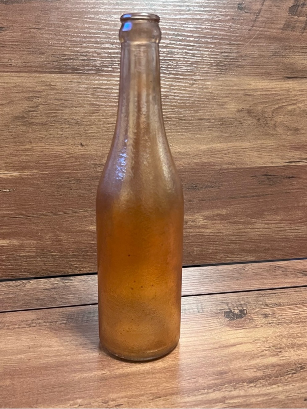 Orange Antique Carnival Glass Soda Bottle Canada Dry - Ginger Ale